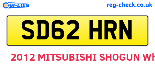 SD62HRN are the vehicle registration plates.