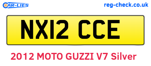 NX12CCE are the vehicle registration plates.