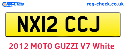 NX12CCJ are the vehicle registration plates.
