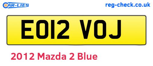 Blue 2012 Mazda 2 (EO12VOJ)