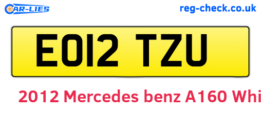 White 2012 Mercedes-benz A160 (EO12TZU)