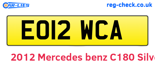 Silver 2012 Mercedes-benz C180 (EO12WCA)