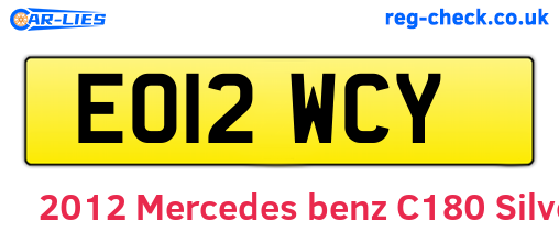 Silver 2012 Mercedes-benz C180 (EO12WCY)