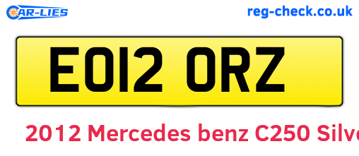 Silver 2012 Mercedes-benz C250 (EO12ORZ)