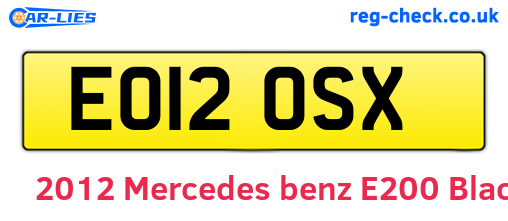 Black 2012 Mercedes-benz E200 (EO12OSX)