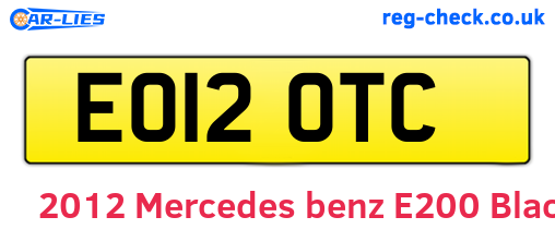 Black 2012 Mercedes-benz E200 (EO12OTC)