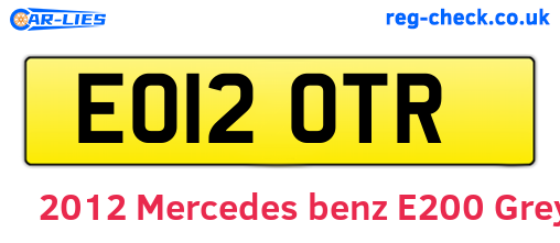 Grey 2012 Mercedes-benz E200 (EO12OTR)