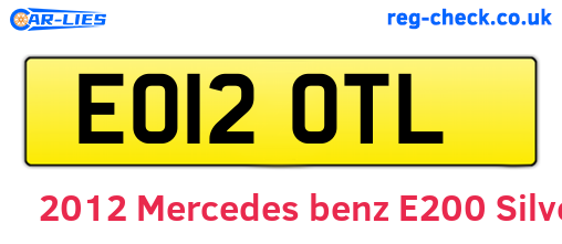 Silver 2012 Mercedes-benz E200 (EO12OTL)