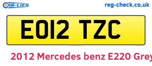 Grey 2012 Mercedes-benz E220 (EO12TZC)