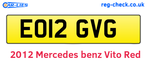 Red 2012 Mercedes-benz Vito (EO12GVG)