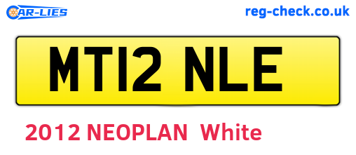 MT12NLE are the vehicle registration plates.