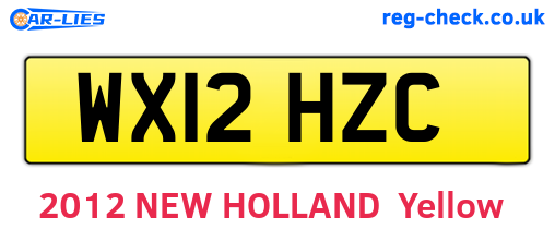 WX12HZC are the vehicle registration plates.