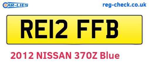 RE12FFB are the vehicle registration plates.