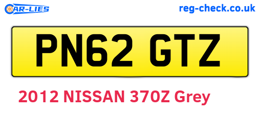 PN62GTZ are the vehicle registration plates.