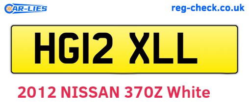HG12XLL are the vehicle registration plates.