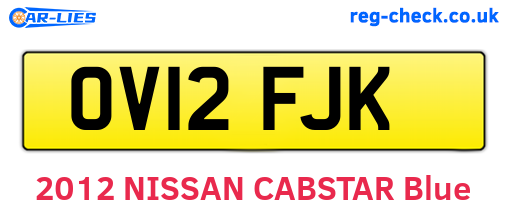 OV12FJK are the vehicle registration plates.