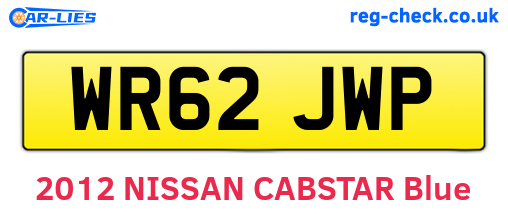 WR62JWP are the vehicle registration plates.