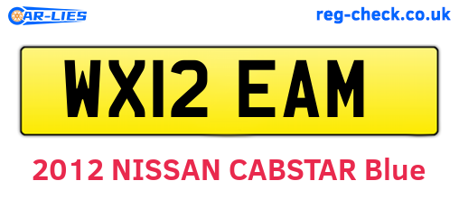 WX12EAM are the vehicle registration plates.