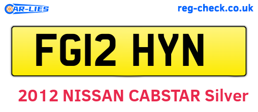 FG12HYN are the vehicle registration plates.