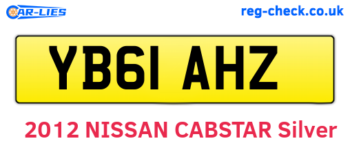 YB61AHZ are the vehicle registration plates.