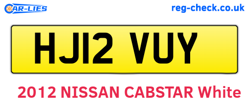 HJ12VUY are the vehicle registration plates.