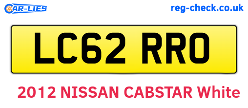 LC62RRO are the vehicle registration plates.