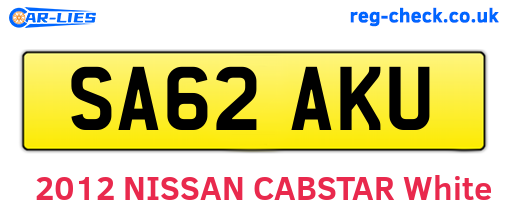 SA62AKU are the vehicle registration plates.