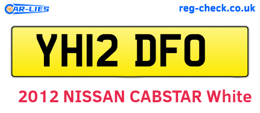 YH12DFO are the vehicle registration plates.