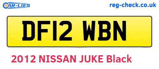 DF12WBN are the vehicle registration plates.