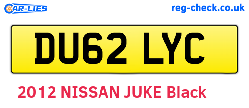 DU62LYC are the vehicle registration plates.