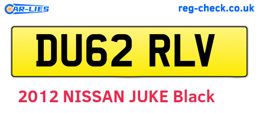 DU62RLV are the vehicle registration plates.