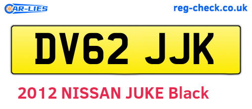 DV62JJK are the vehicle registration plates.