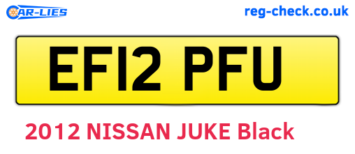 EF12PFU are the vehicle registration plates.