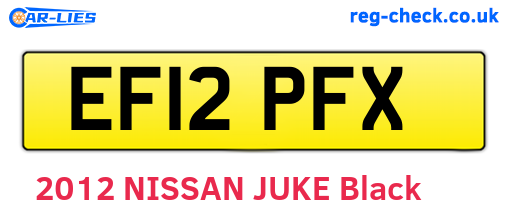 EF12PFX are the vehicle registration plates.