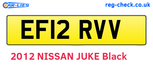 EF12RVV are the vehicle registration plates.