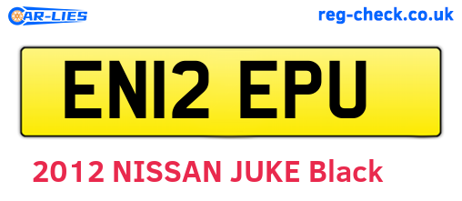 EN12EPU are the vehicle registration plates.