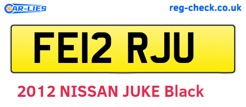 FE12RJU are the vehicle registration plates.