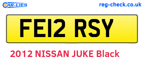 FE12RSY are the vehicle registration plates.