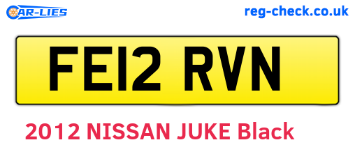 FE12RVN are the vehicle registration plates.