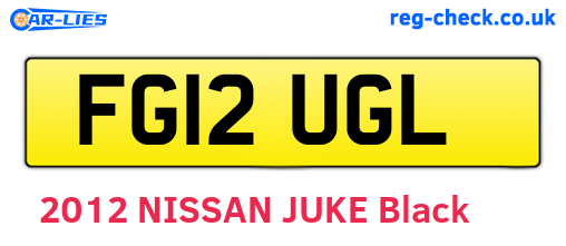 FG12UGL are the vehicle registration plates.