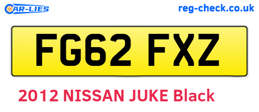 FG62FXZ are the vehicle registration plates.