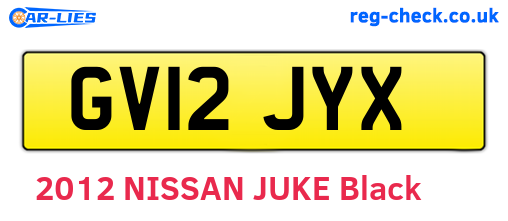 GV12JYX are the vehicle registration plates.
