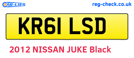 KR61LSD are the vehicle registration plates.