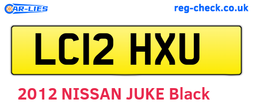 LC12HXU are the vehicle registration plates.