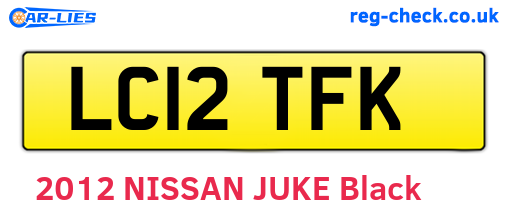 LC12TFK are the vehicle registration plates.