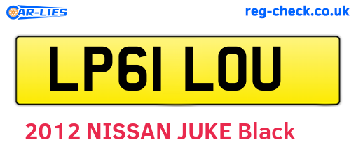 LP61LOU are the vehicle registration plates.