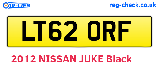 LT62ORF are the vehicle registration plates.