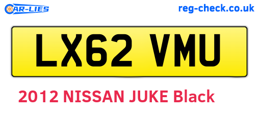 LX62VMU are the vehicle registration plates.