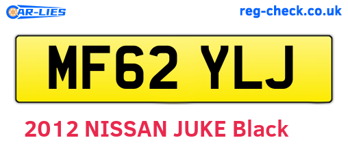 MF62YLJ are the vehicle registration plates.