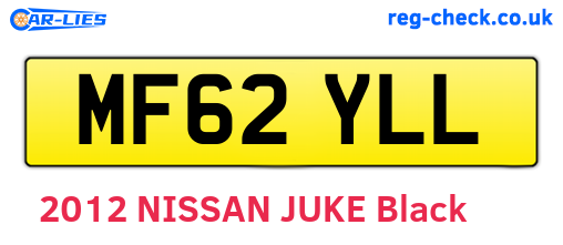 MF62YLL are the vehicle registration plates.